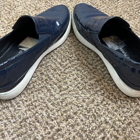 Donald Pliner Martyn Navy Blue Crinkle Slip On Sneaker Sz 6 M - Picture 6 of 9